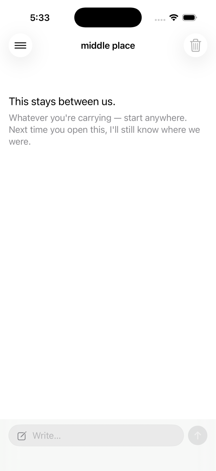 The middle place chat.
