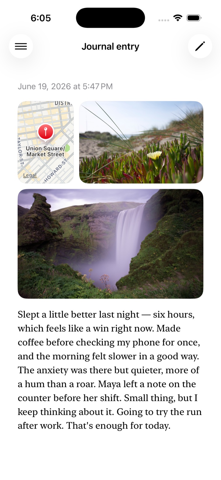 Journal read view