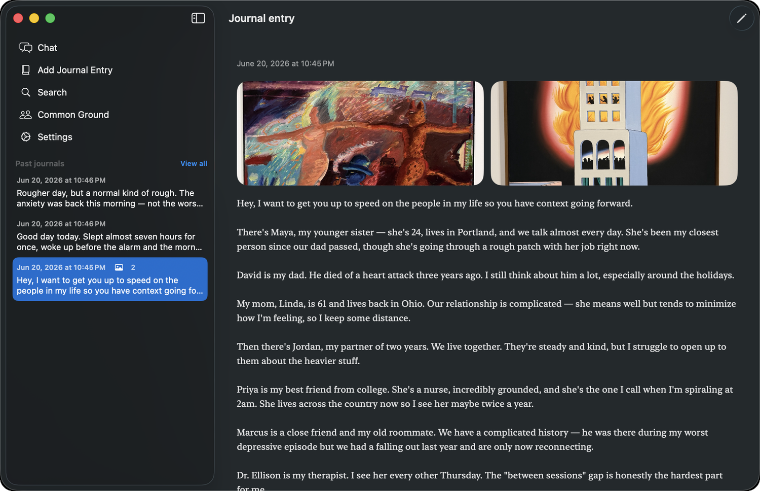 middle place on a Mac.